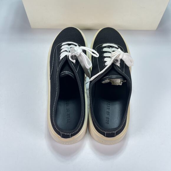Fear of God 101 Backless Black Canvas Luxury Slip On Sneakers Mens Sz 10.5 EU 43 main image 6